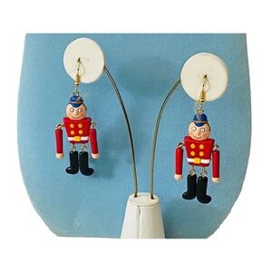 Vintage Hallmark Cards Toy Soldier
Nutcracker Christmas Plastic
Pierced Earrings